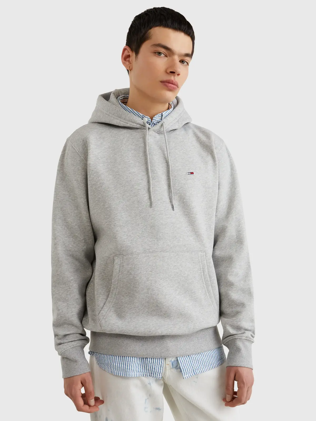 Tommy Hilfiger TJM REGULAR FLEECE H Erkek Gri Sweatshirt