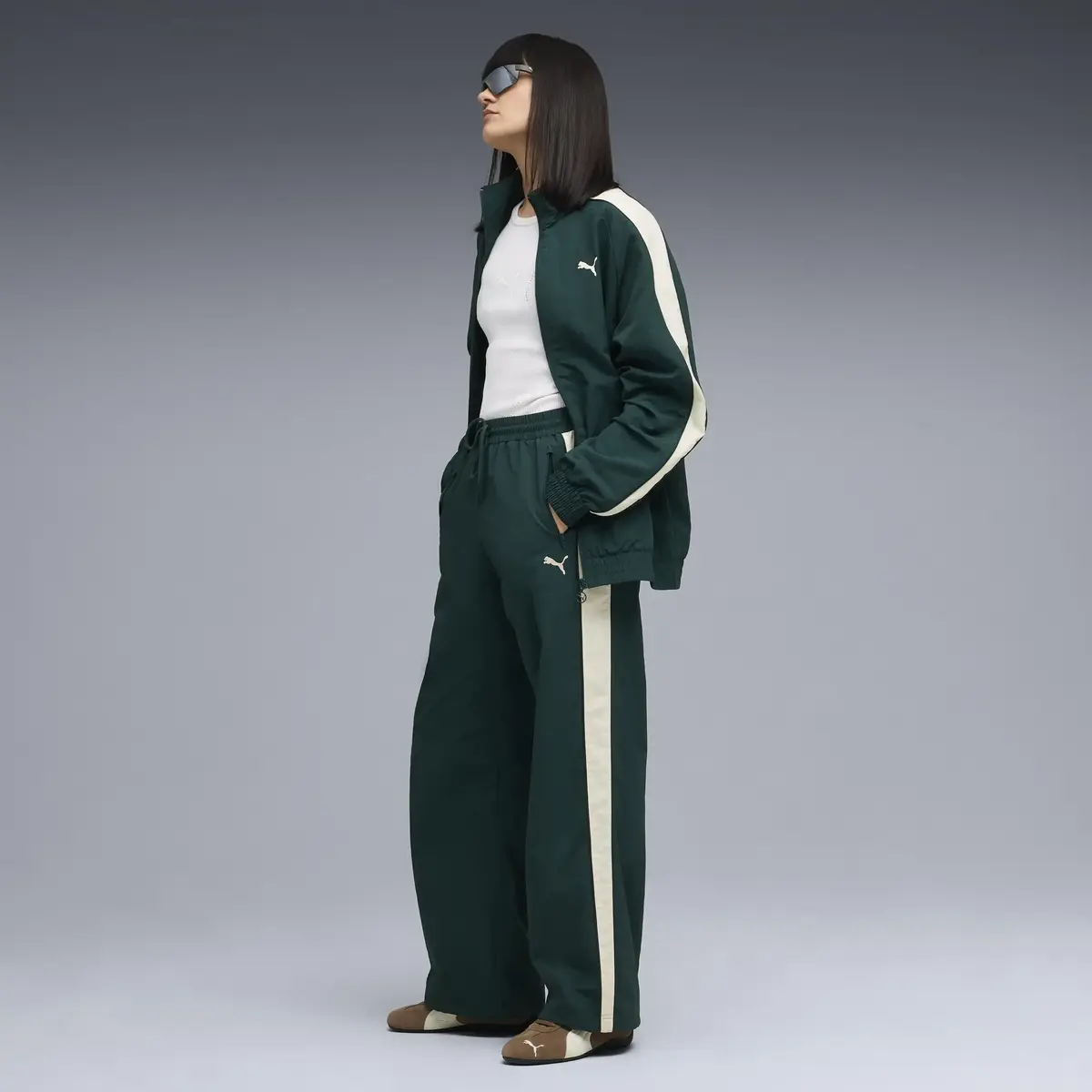 Puma T7 Oversized Track Jacket Yeşil Erkek Fermuarlı Ceket