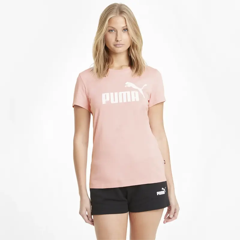 Puma ESS Logo Tee Pembe Kadın T-Shirt