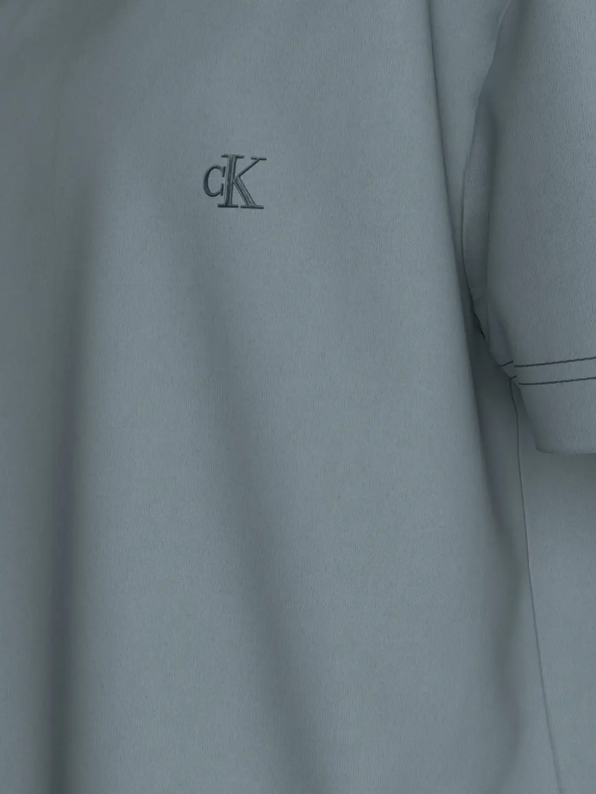 Calvin Klein WASHED PUFF PRINT TE, PC2 Yeşil Erkek T-Shirt & Polo