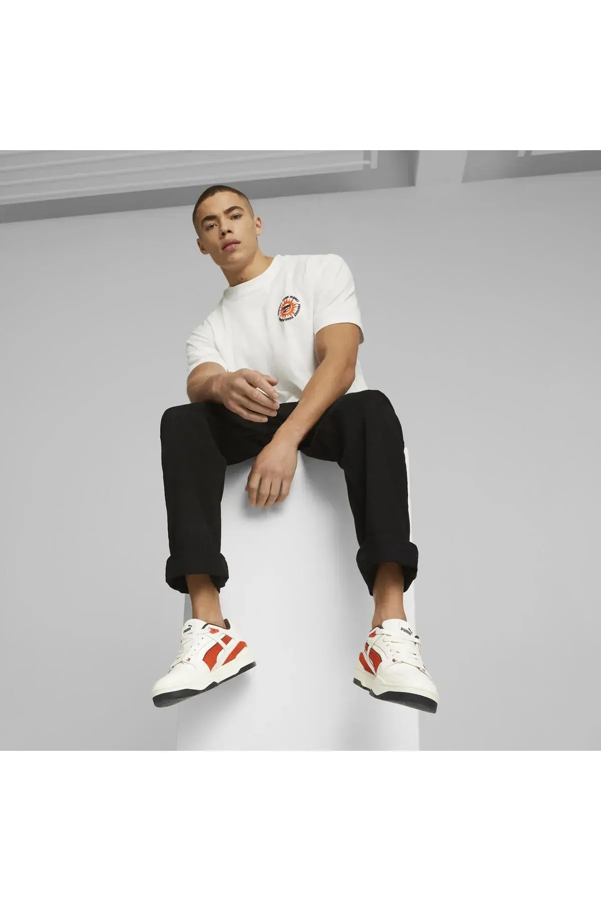 Puma Slipstream Always On Beyaz-Kırmızı Erkek Günlük Spor Ayakkabı