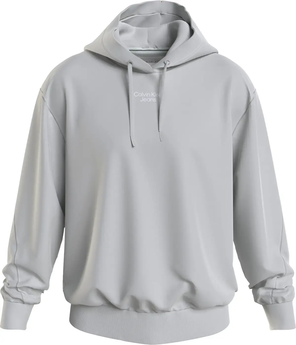 Calvin Klein STACKED LOGO HOODIE Erkek Gri Hoodie