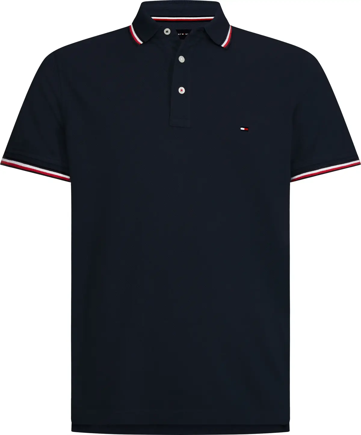 Tommy Hilfiger CORE TOMMY TIPPED SL Erkek Lacivert Polo T-Shirt