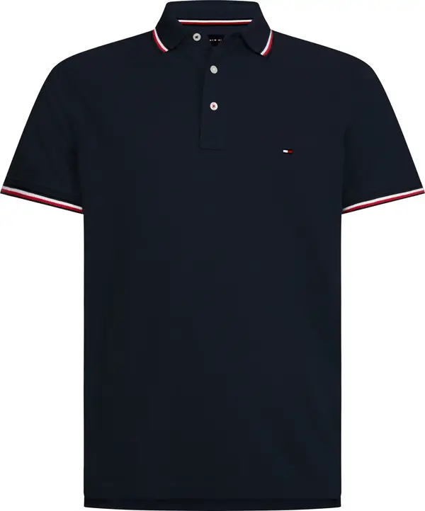 Tommy Hilfiger CORE TOMMY TIPPED SL Erkek Lacivert Polo T-Shirt