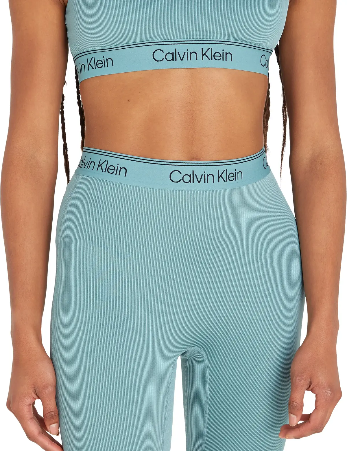 Calvin Klein HYBRID - Medium Supp Kadın Yeşil Spor Sütyeni
