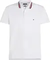 Tommy Hilfiger RWB COLLAR REG POLO, YBR Beyaz Erkek T-Shirt & Polo
