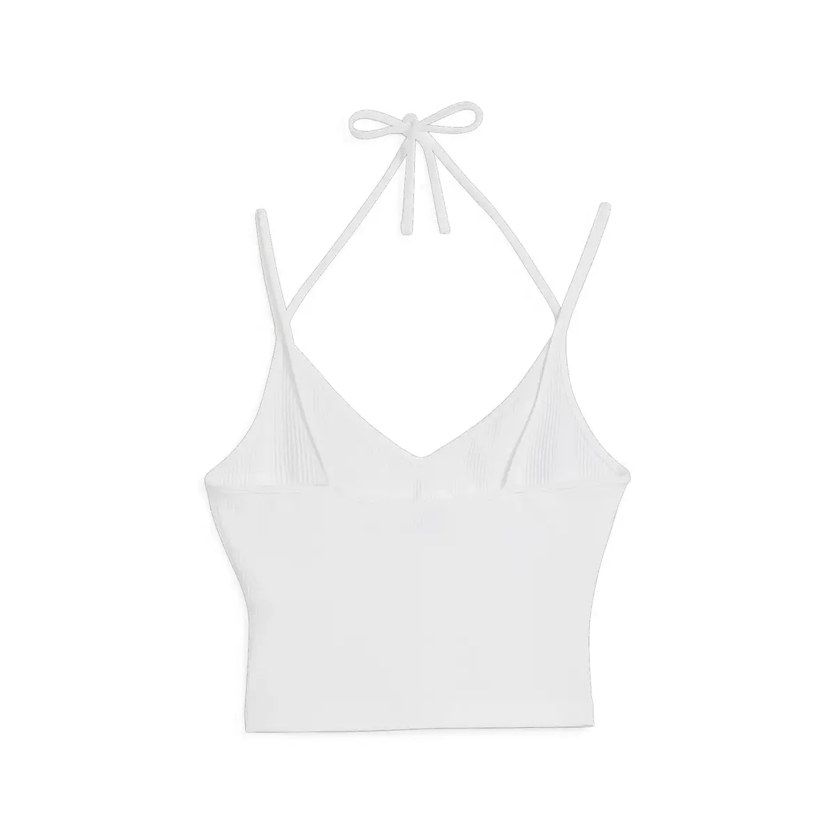 Puma CLASSICS Ribbed Crop Top Beyaz Kadın Crop