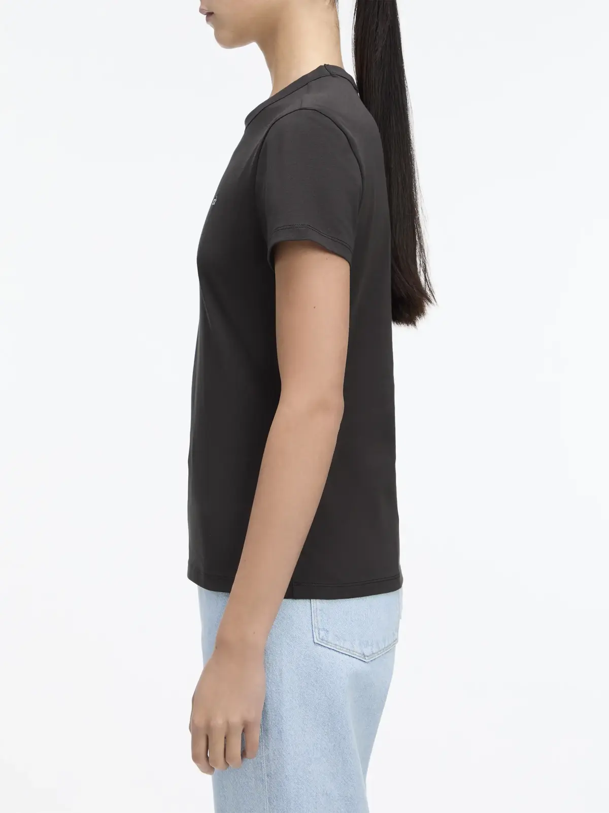 Calvin Klein CK EMB GRAPHIC SLIM, BEH Siyah Kadın T-Shirt & Polo