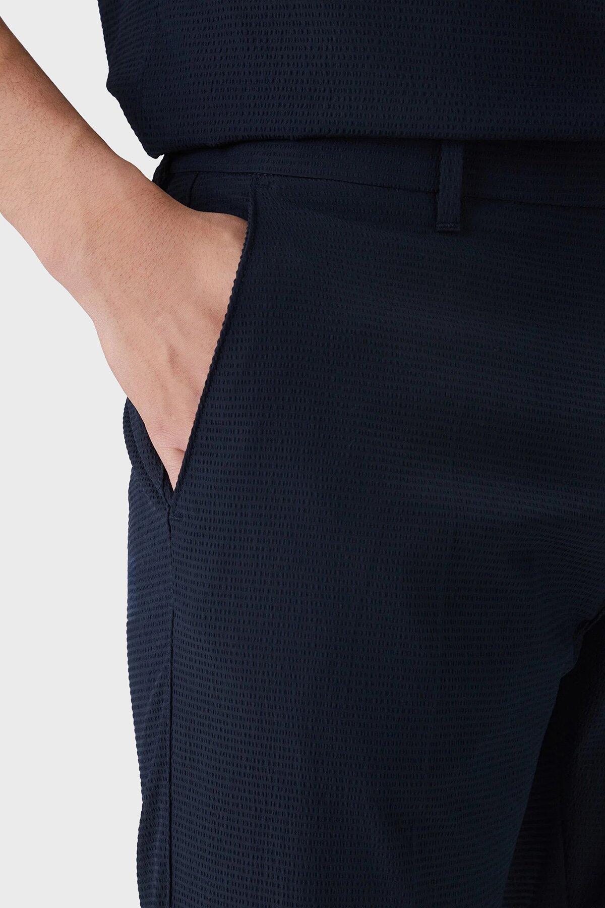 Calvin Klein STRAIGHT SEERSUCKER, CEF, 32 Lacivert Erkek Pantolon