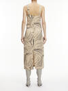 Calvin Klein SURFACE PRINT SLIP D Kadın Bej Elbise
