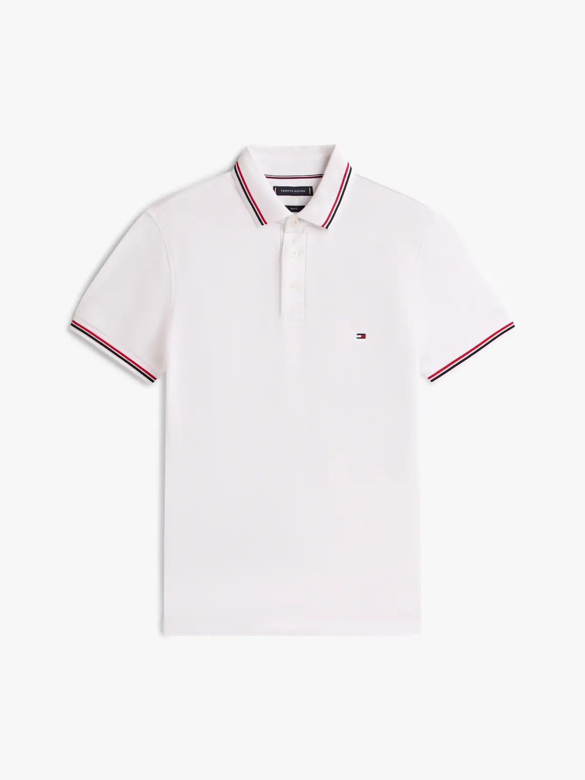 Tommy Hilfiger TIPPED SLIM FIT POLO, YBR Beyaz Erkek T-Shirt & Polo