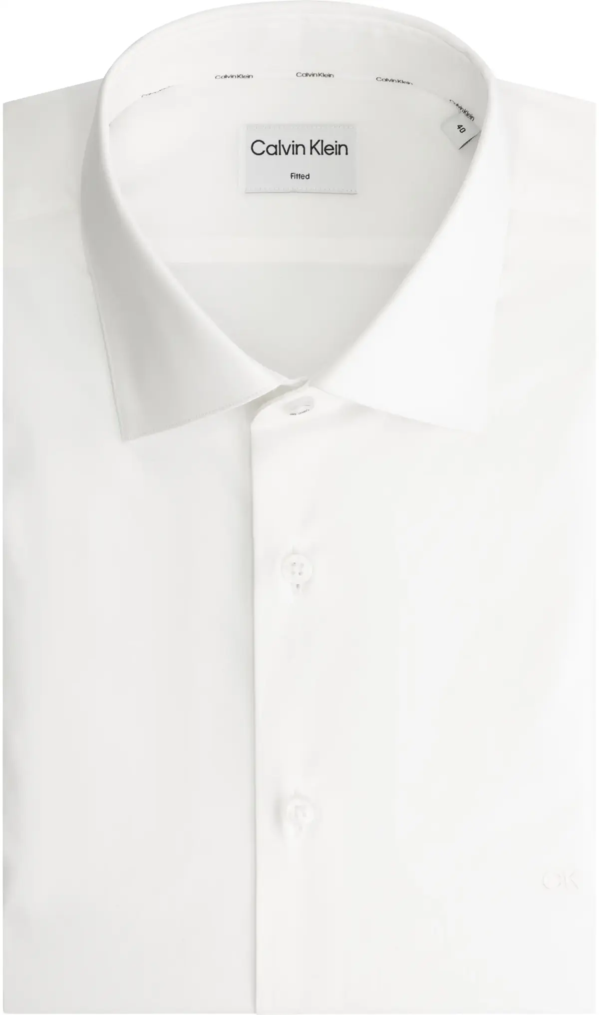 Calvin Klein POPLIN STRETCH REGUL, YAF Beyaz Erkek Gömlek