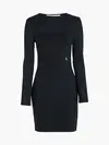 Calvin Klein CUT OUT RIB MIX MILA Kadın Siyah Elbise