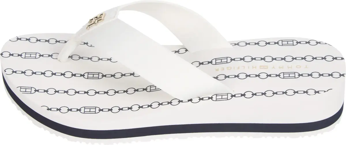 Tommy Hilfiger IM TH CHAINPRINT MID, YBI Krem Kadın Terlik