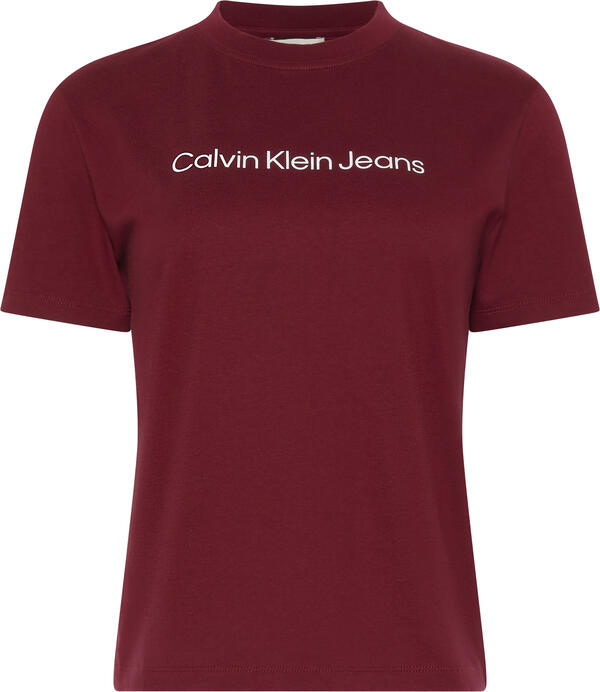 Calvin Klein A- INST. LOGO CLASSIC TEE SS Kırmızı Kadın T-Shirt