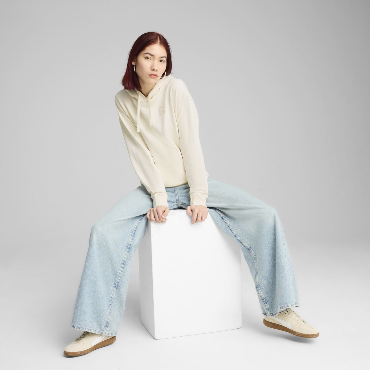 Puma ESS ELEVATED ComfortHoodieTR Bej Kadın Sweatshirt