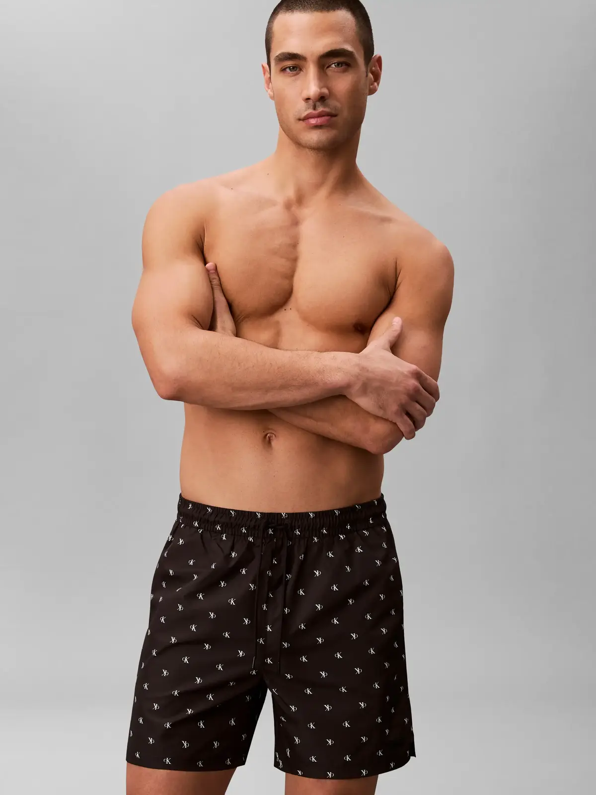 Calvin Klein MEDIUM DRAWSTRING CO Siyah Erkek Logolu Deniz Şortu