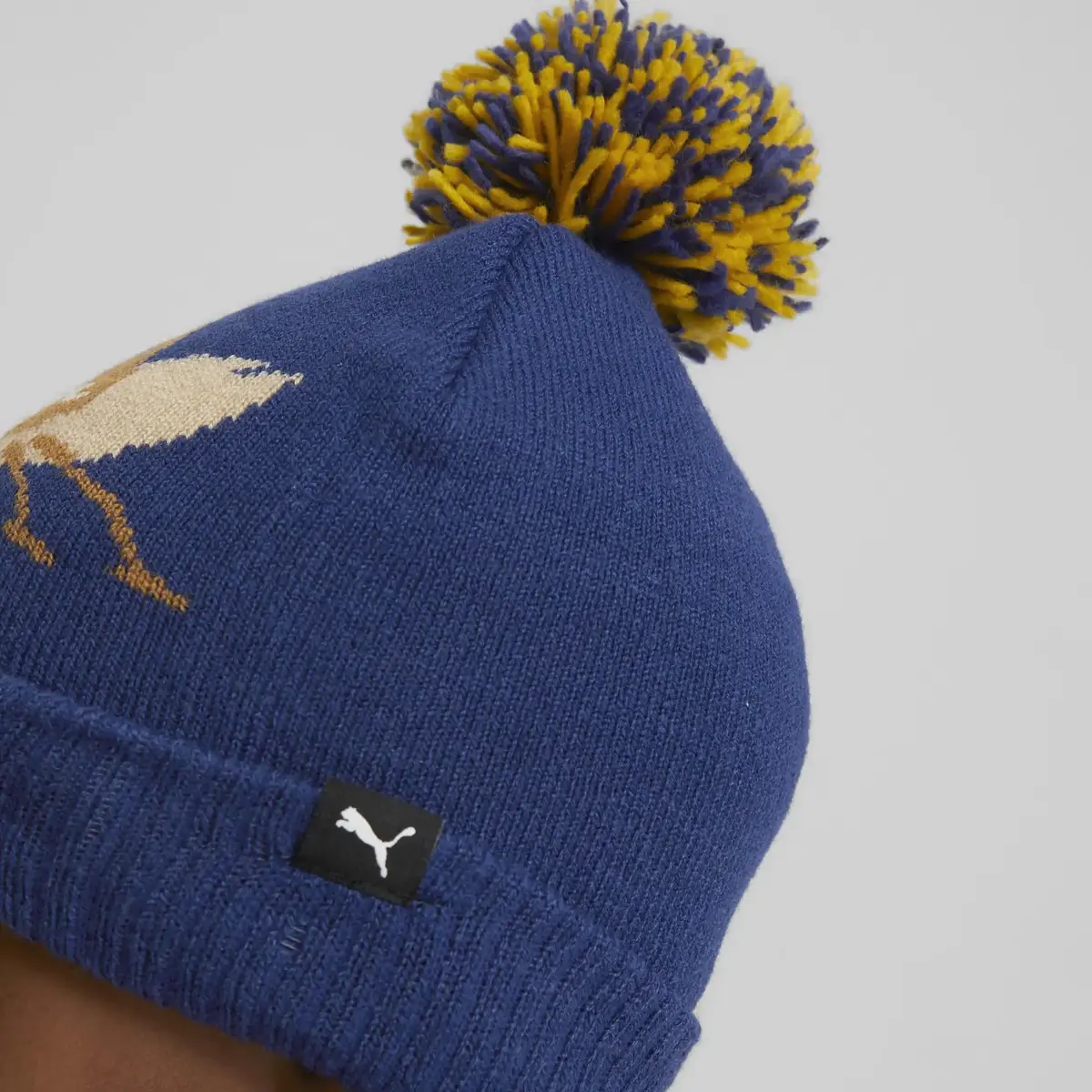 Puma Small World Pom Beanie Mavi Çocuk Bere