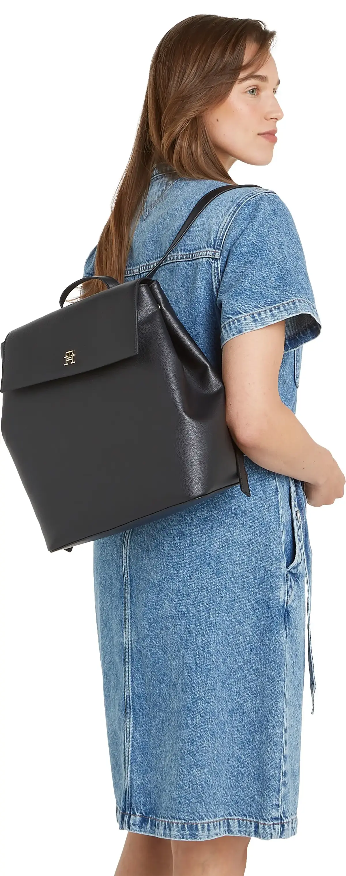 Tommy Hilfiger TH LEGACY BACKPACK, BDS Siyah Kadın Çanta & Cüzdan