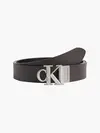 Calvin Klein ROUND MONO PLAQUE RE Erkek Siyah Kemer