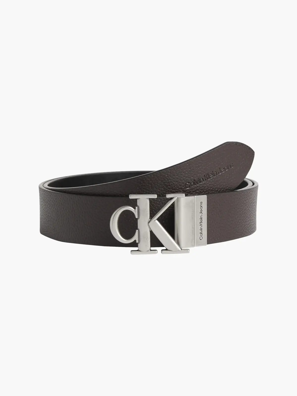 Calvin Klein ROUND MONO PLAQUE RE Erkek Siyah Kemer