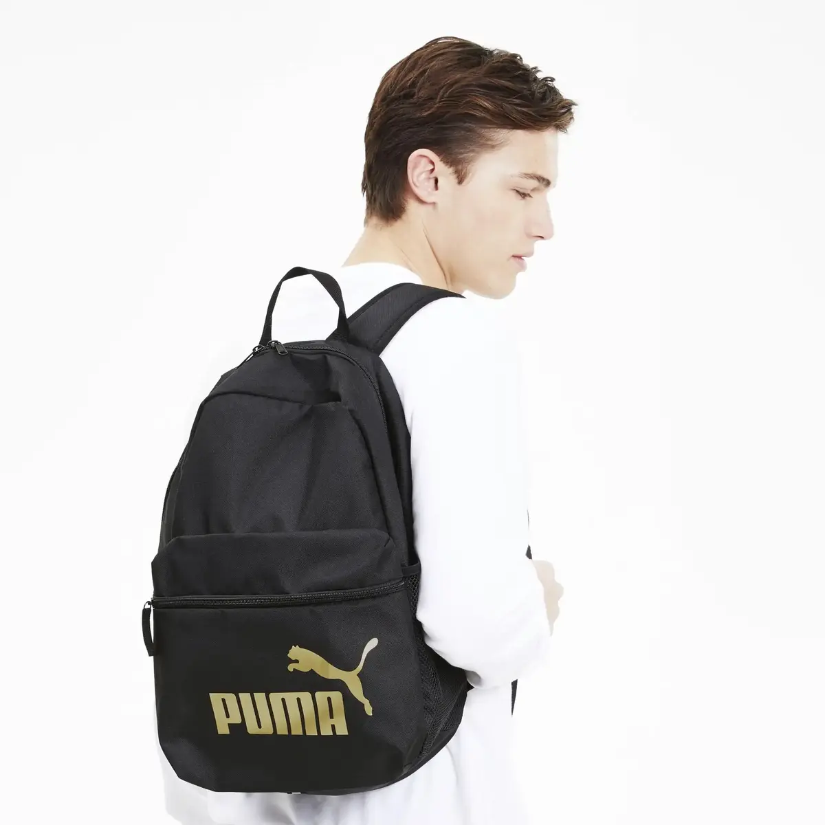 PUMA Phase Siyah Gold Logo Sırt Çantası