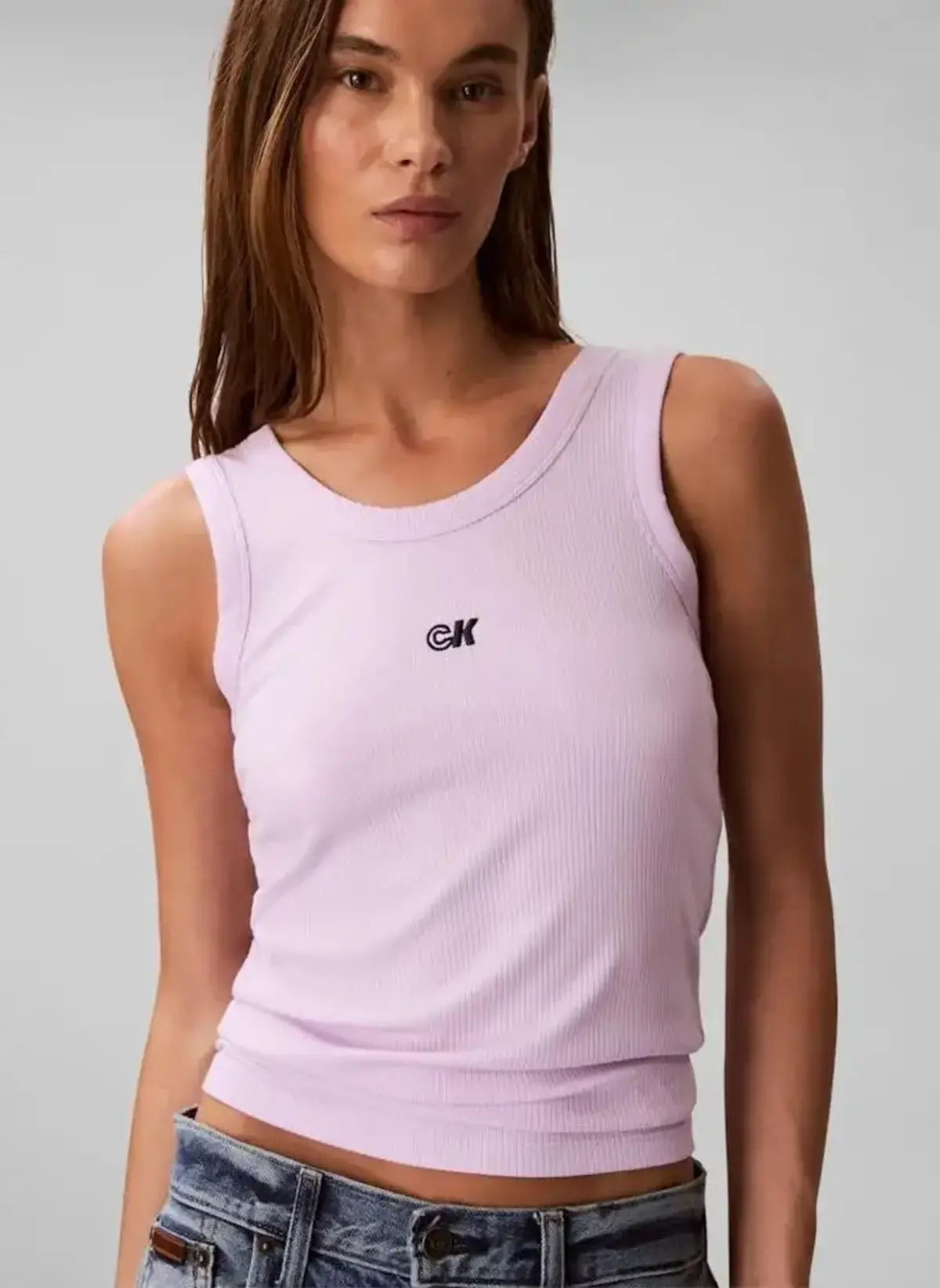 Calvin Klein A- Modal Rib Tank (essential) Mor Kadın Tişört
