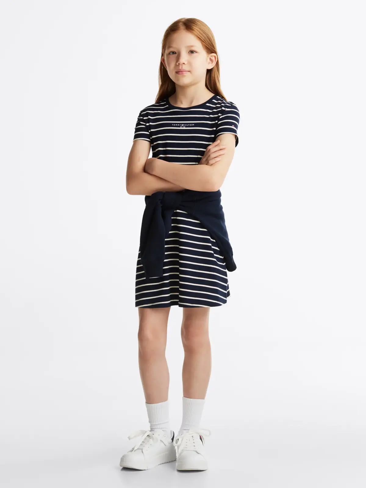 Tommy Hilfiger MINI CORP DRESS SS, 0A4 Siyah Kız Çocuk Elbise-Etek