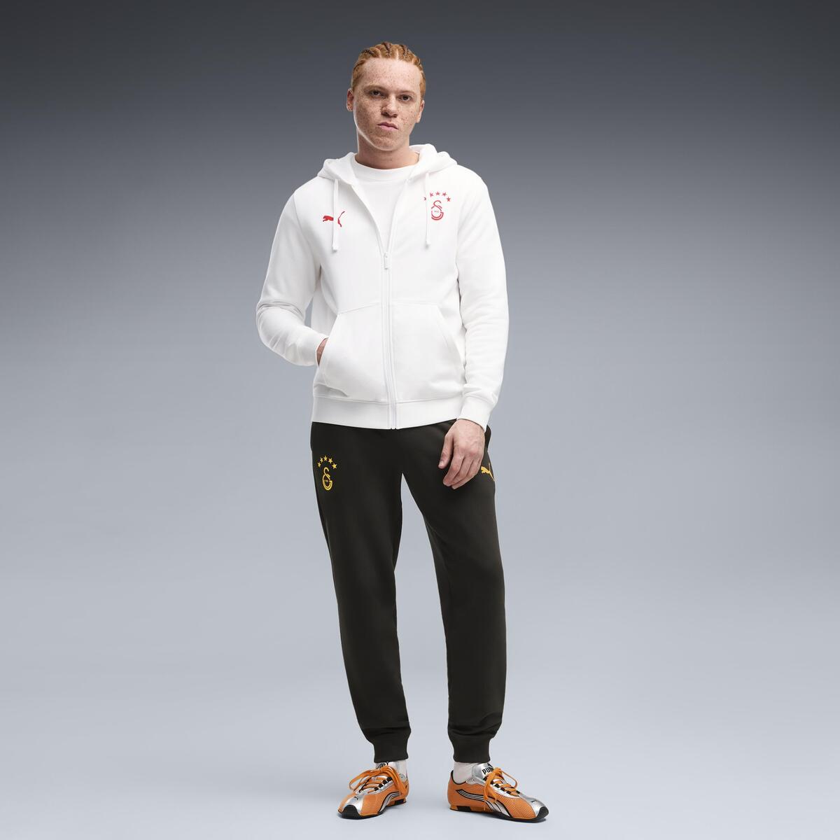 Puma GSK FtblESS FZ HoodJacket FL GALATASARAY FtblESSENTIALS Erkek Kapüşonlu Ceket