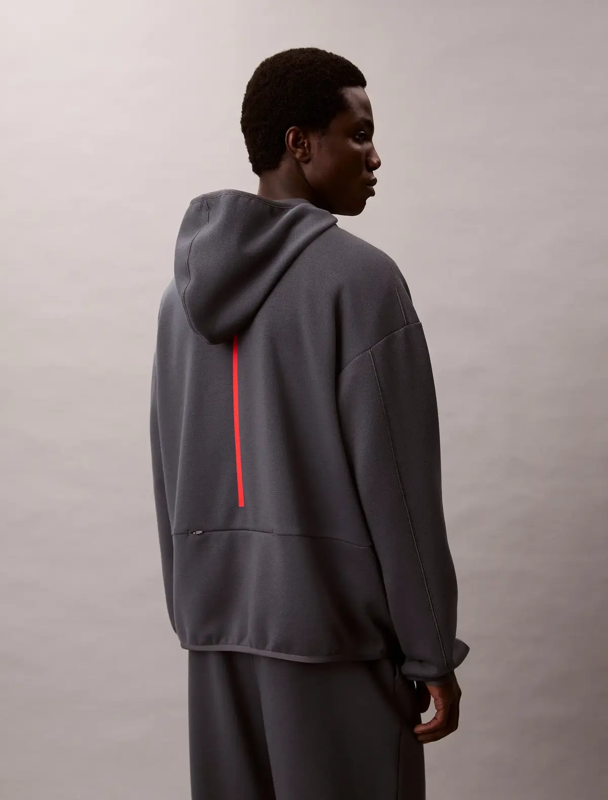 Calvin Klein HOODIE Gri Erkek Kapüşonlu Sweatshirt