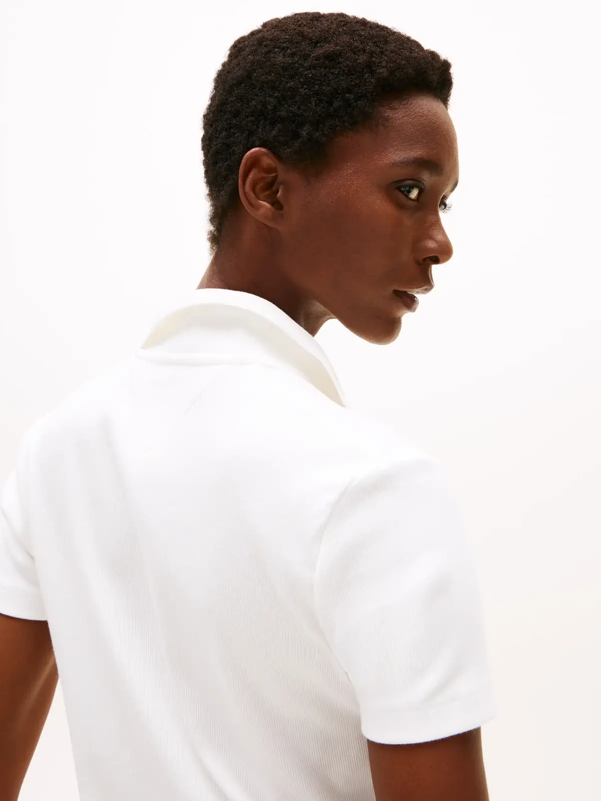 Tommy Hilfiger SLIM GOLD BUTTON POL, YBL Beyaz Kadın T-Shirt & Polo