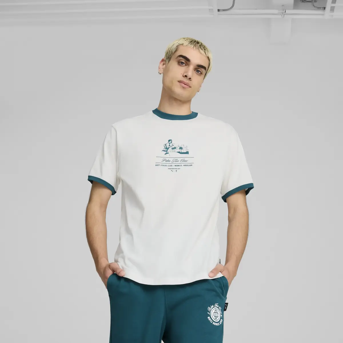 Puma X PTC Ringer Tee Beyaz Erkek T-Shirt
