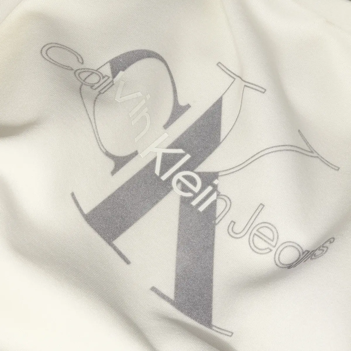 Calvin Klein REFLECTIVE MONOGRAM Erkek Krem Hoodie
