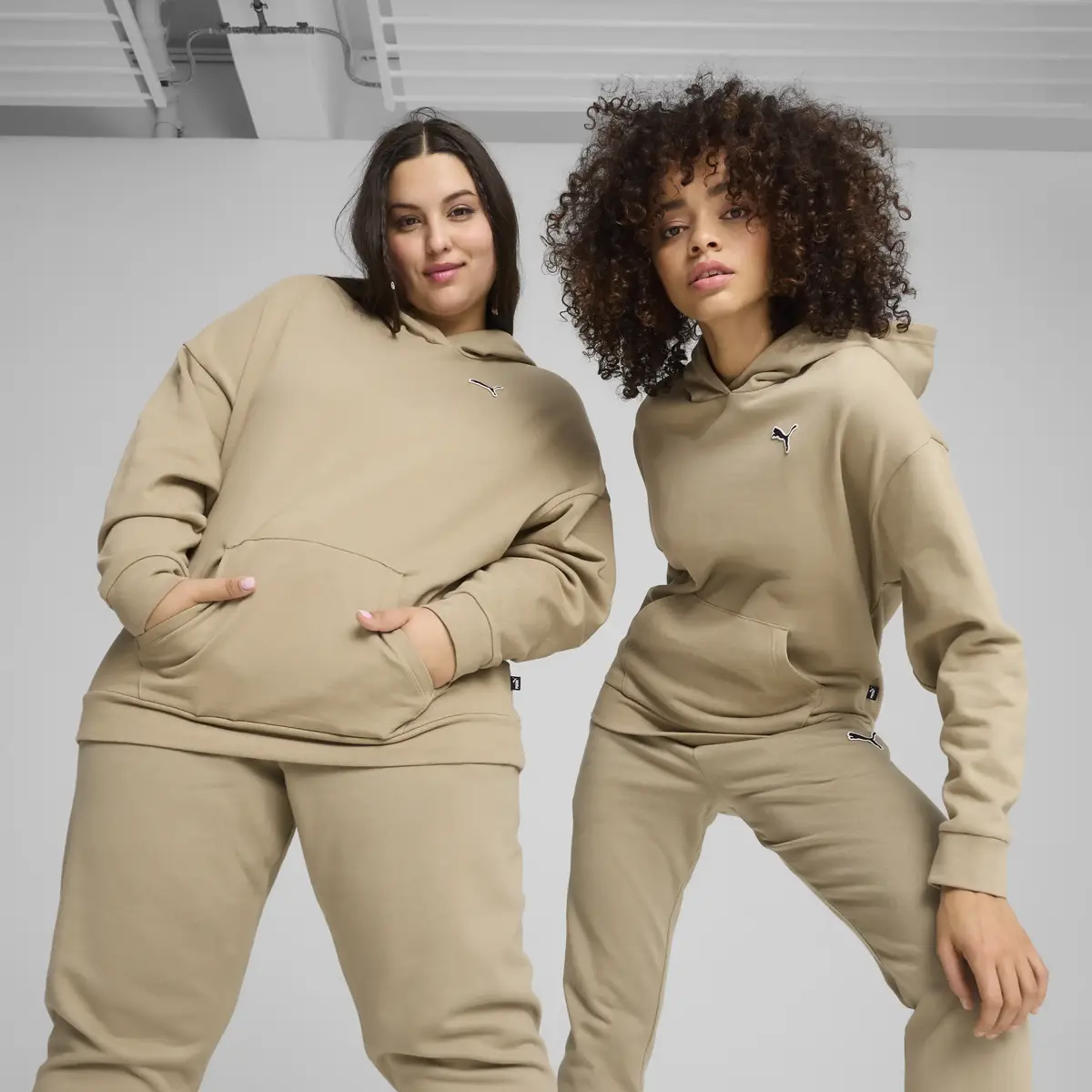 Puma BETTER ESSENTIALS Hoodie FL Bej Kadın Hoodie