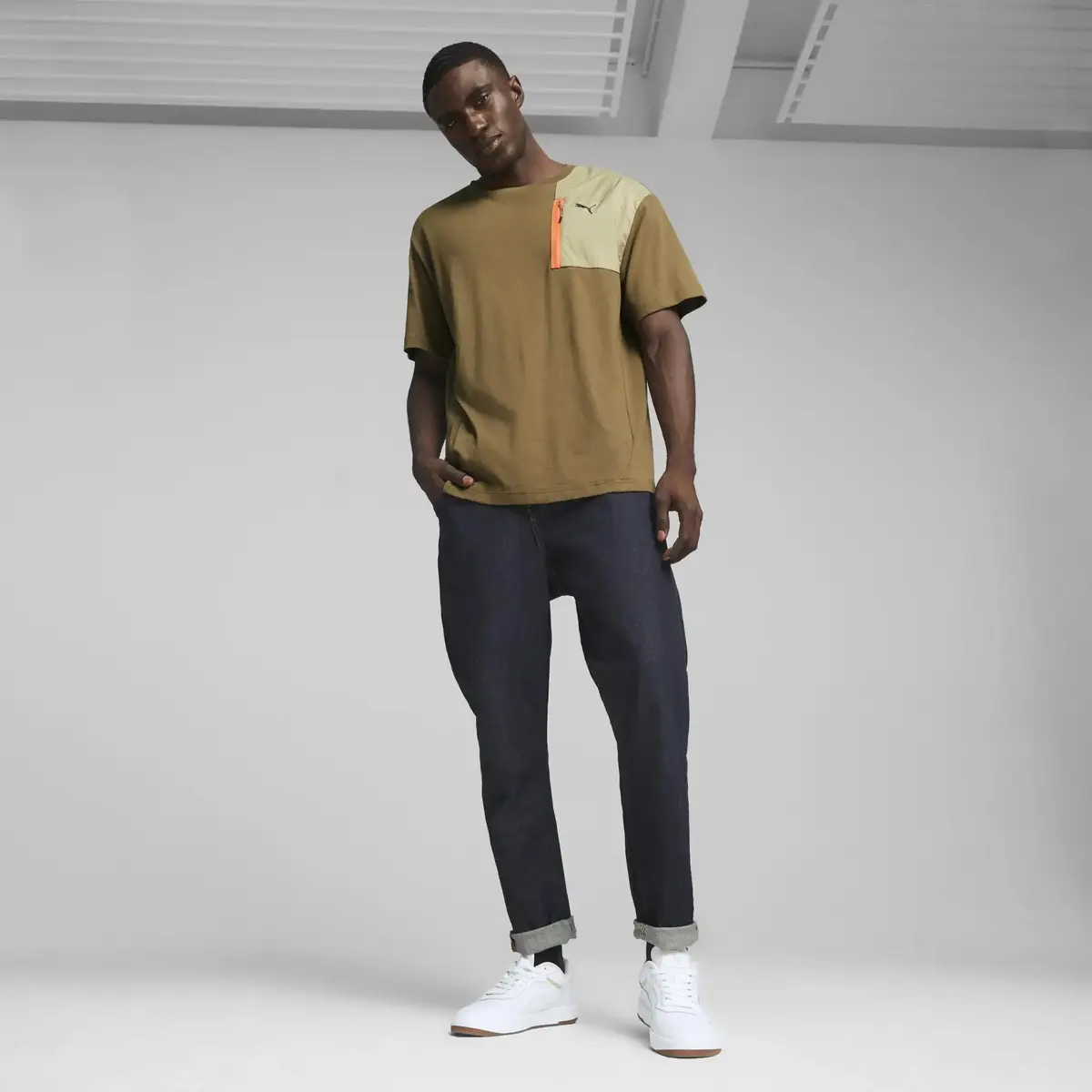 Puma OPEN ROAD Tee Kahverengi Erkek T-Shirt