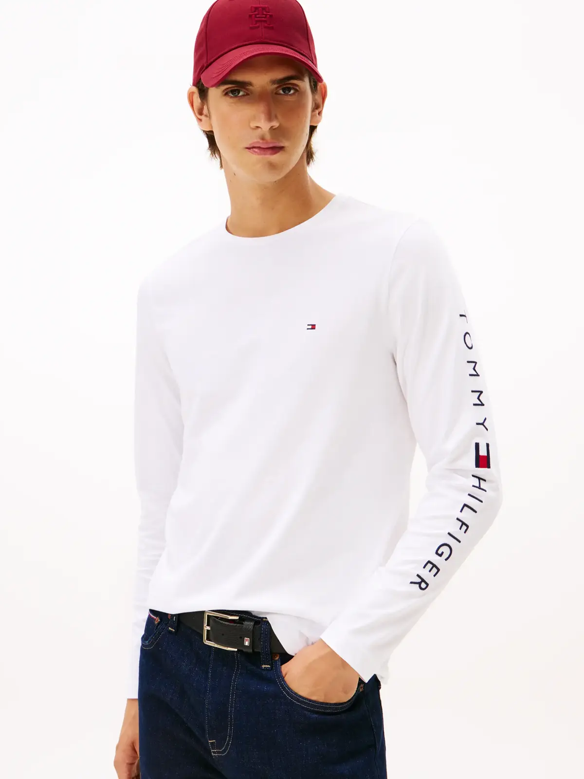 TOMMY LOGO LONG SLEE, YBR