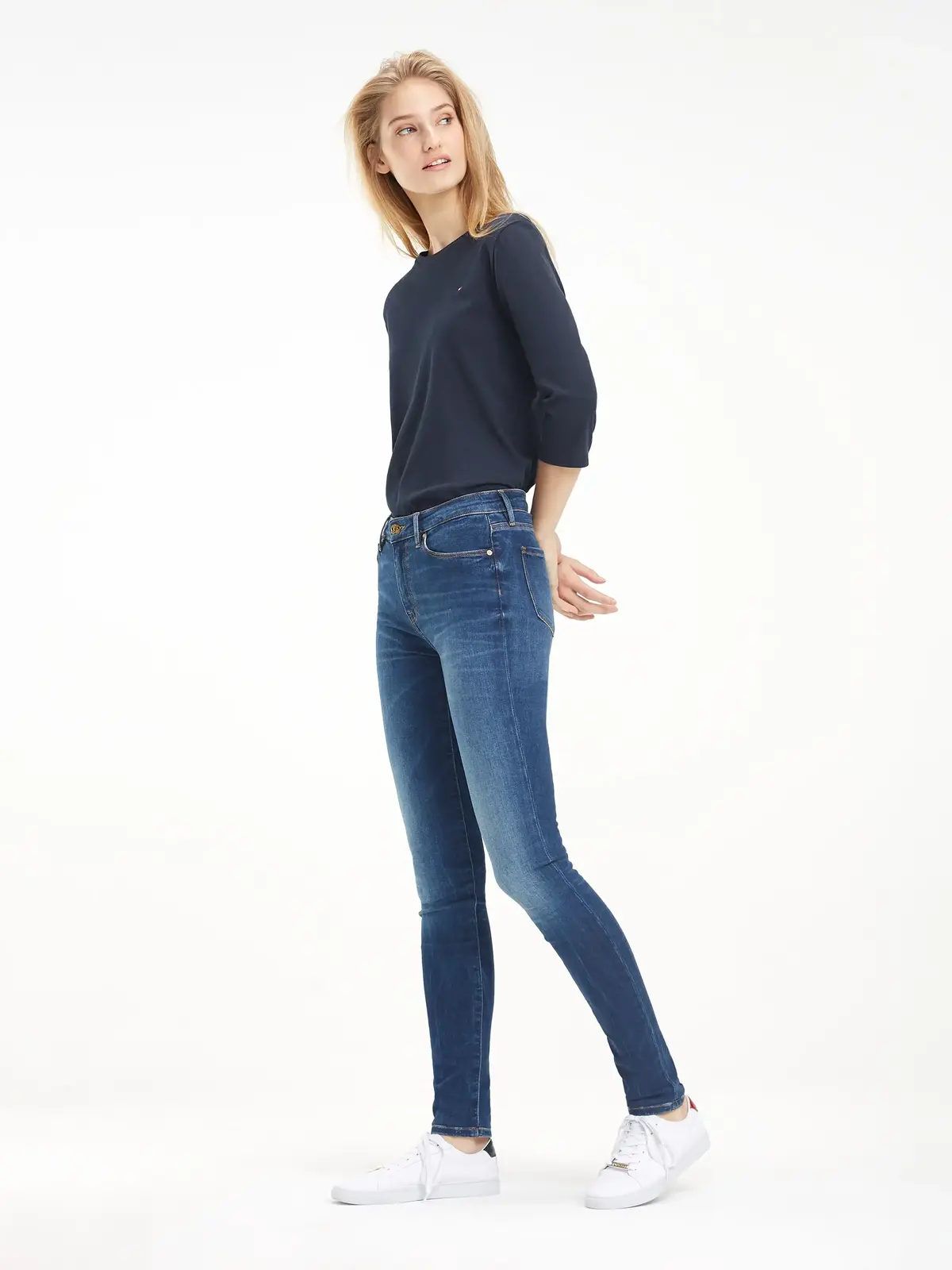 Tommy Hilfiger HERITAGE COMO SKINNY Kadın Mavi Kot Pantolon