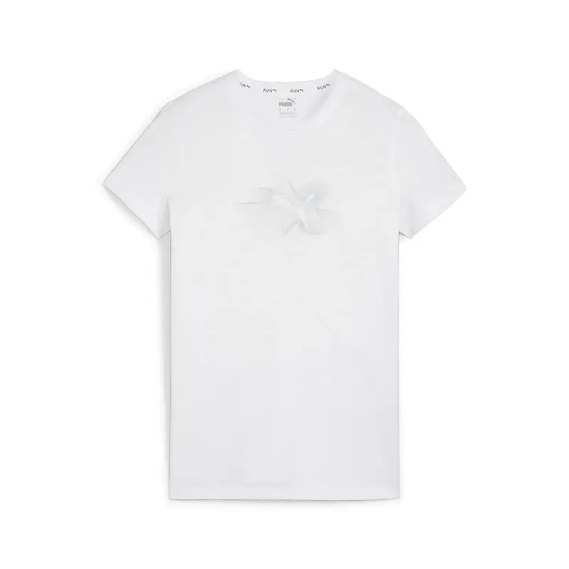 Puma WOMEN’S GRAPHIC RADIANT RUN TEE Beyaz Kadın T-Shirt