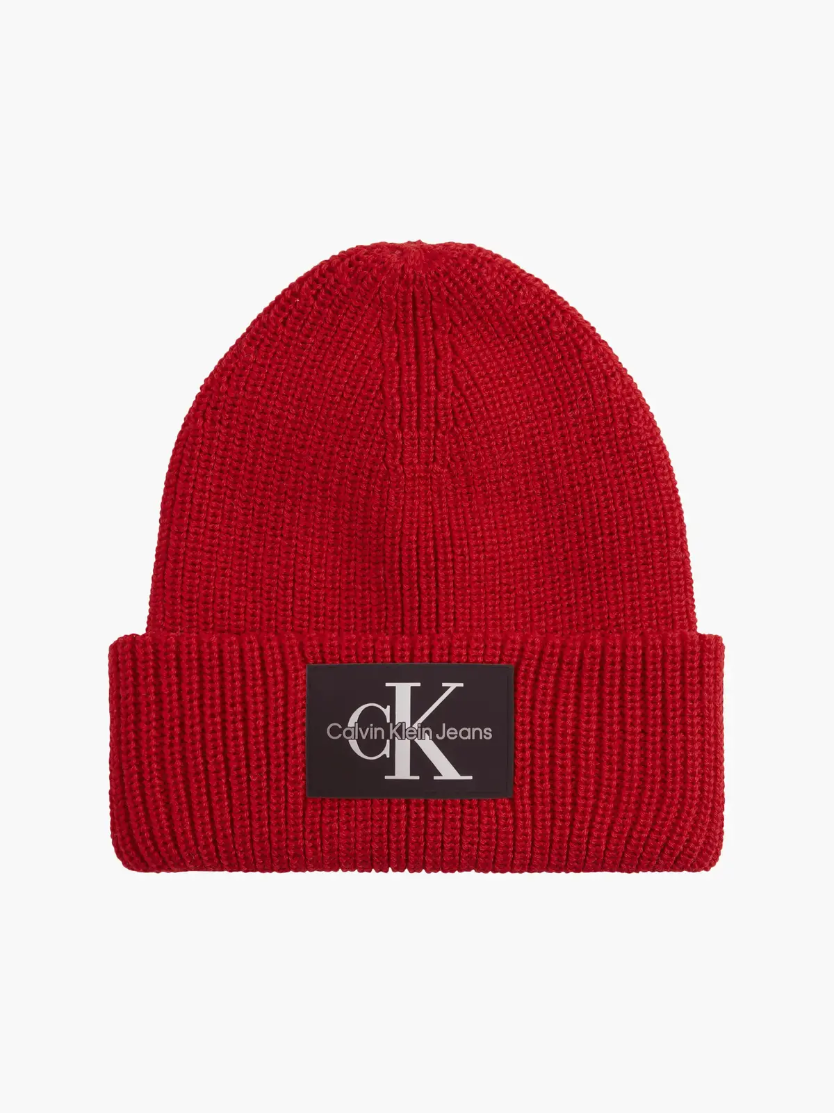 Calvin Klein MONOLOGO PATCH BEANI Kadın Kırmızı Bere