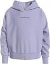 Calvin Klein CKJ LOGO BOXY HOODIE Kadın Lila Hoodie