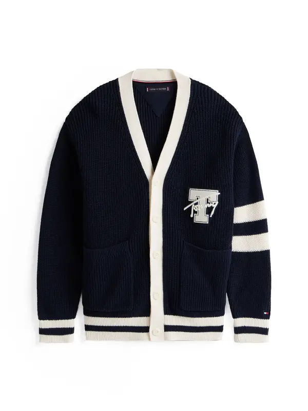Tommy Hilfiger VARSITY GRAPHIC V-NE, C1G Lacivert Erkek Çocuk Hırka