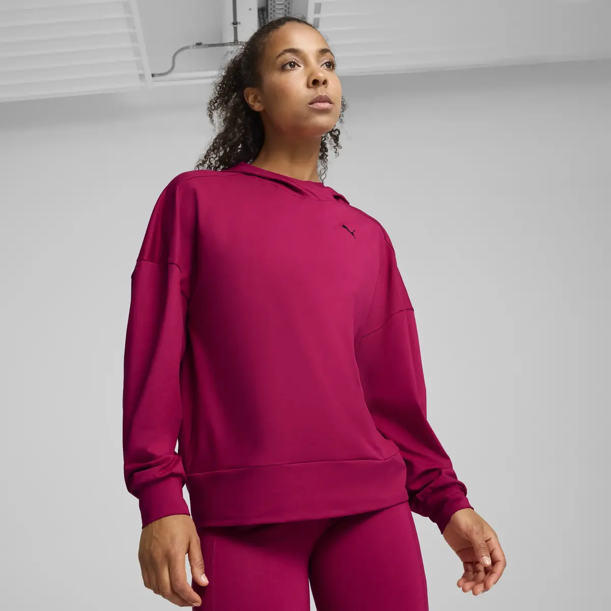 Puma CLOUDSPUN HOODIE - REG Pembe Kadın Sweatshirt