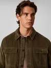 Calvin Klein LS CORDUROY EASY OVE, LI1 Yeşil Erkek Ceket