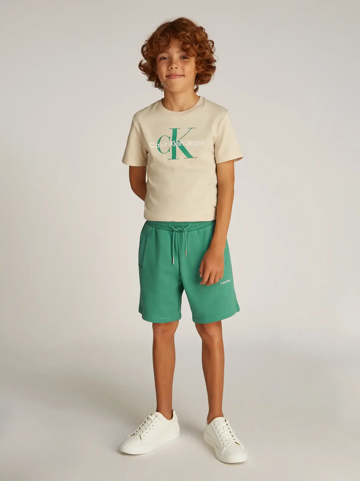 Calvin Klein NEW INST. LOGO SHORT Yeşil Çocuk Şort