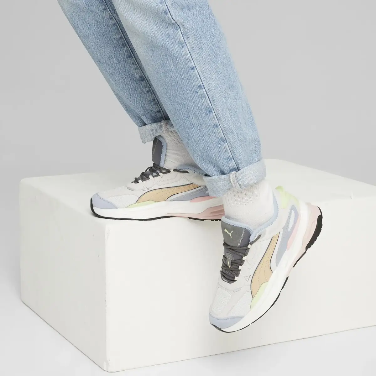 Puma Extent Nitro Pastel- Beyaz Erkek/Günlük Spor Ayakkabı