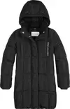 Calvin Klein LONG QUILTED PUFFER Kadın Siyah Şişme Mont