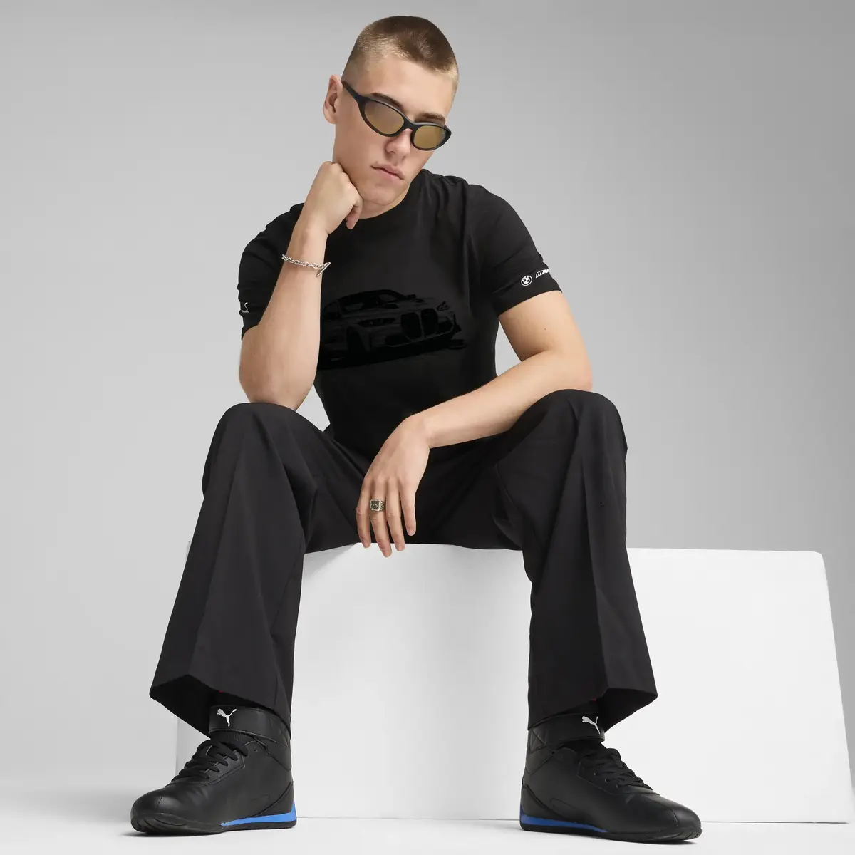 Puma BMW MMS ESS GRAPHIC TEE Siyah Erkek T-Shirt & Polo