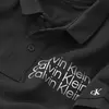 Calvin Klein INST. CUT OFF LOGO P Erkek Siyah Polo T-Shirt