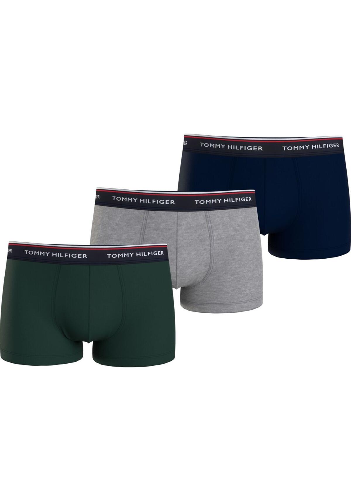 Tommy Hilfiger 3P TRUNK, 0XW Yeşil 3'lü Erkek Boxer