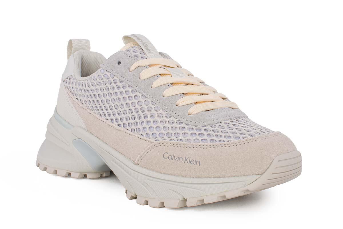 Calvin Klein HIKE RUNNER LACE UP TECHMIX Krem Kadın Spor Ayakkabı